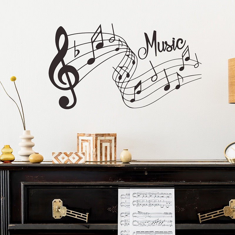 Flowing Notes Music Wall Art