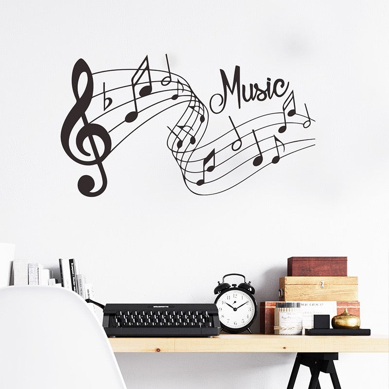 Flowing Notes Music Wall Art