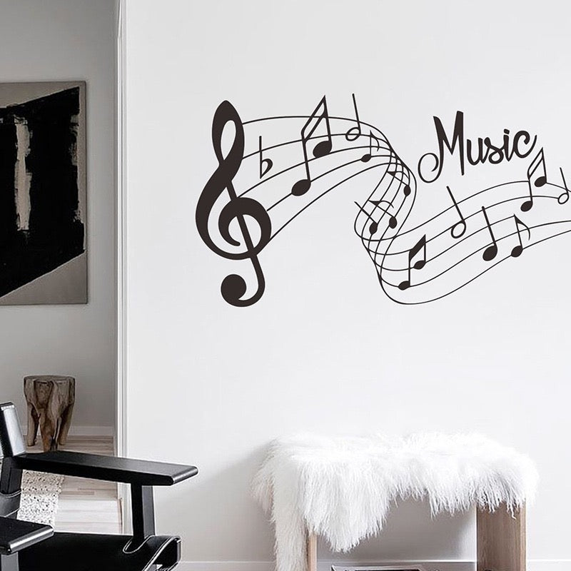 Flowing Notes Music Wall Art