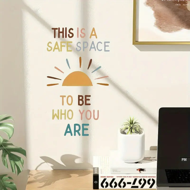 Safe Space Motivational Wall Decal