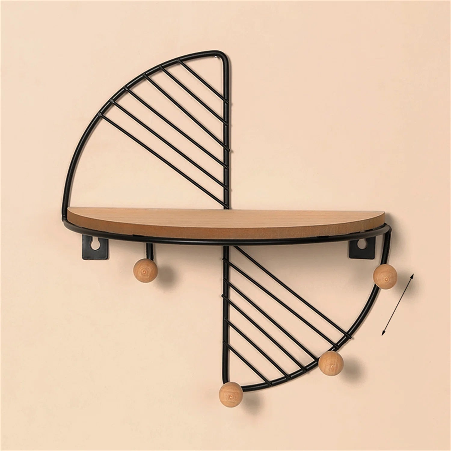 Fan-Shaped Floating Shelves