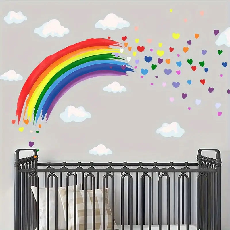 Rainbow Hearts Wall Decor