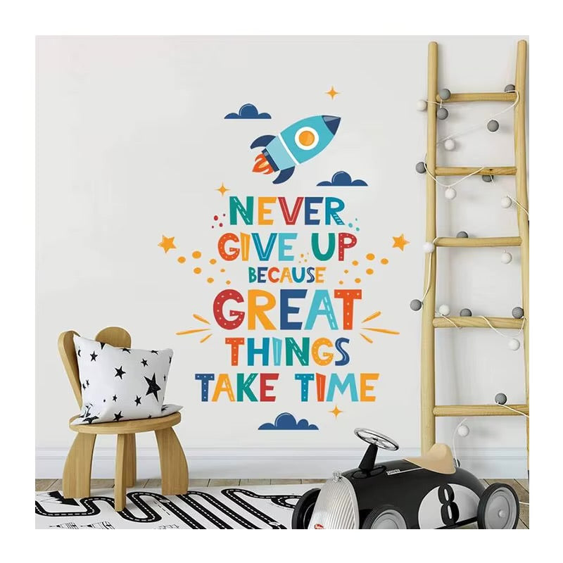 Never Give Up Wall Decal