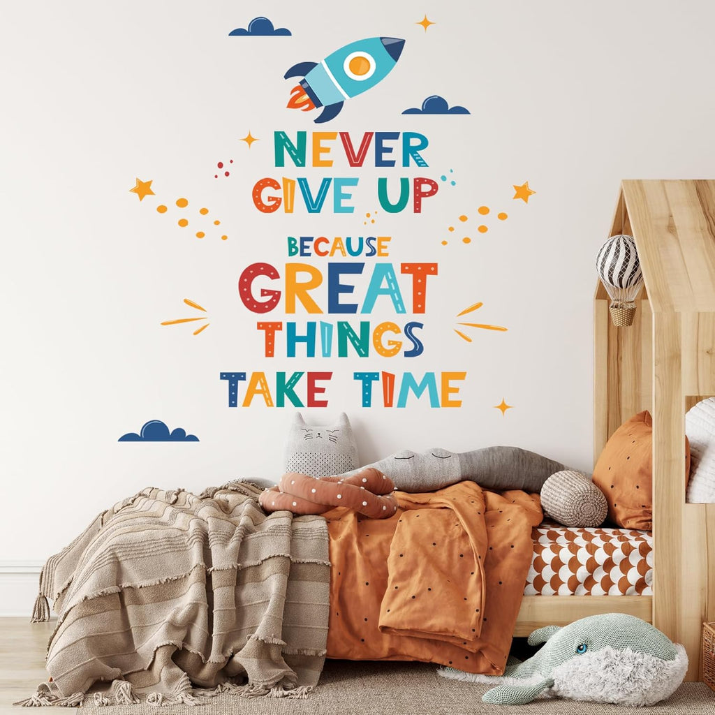 Never Give Up Wall Decal