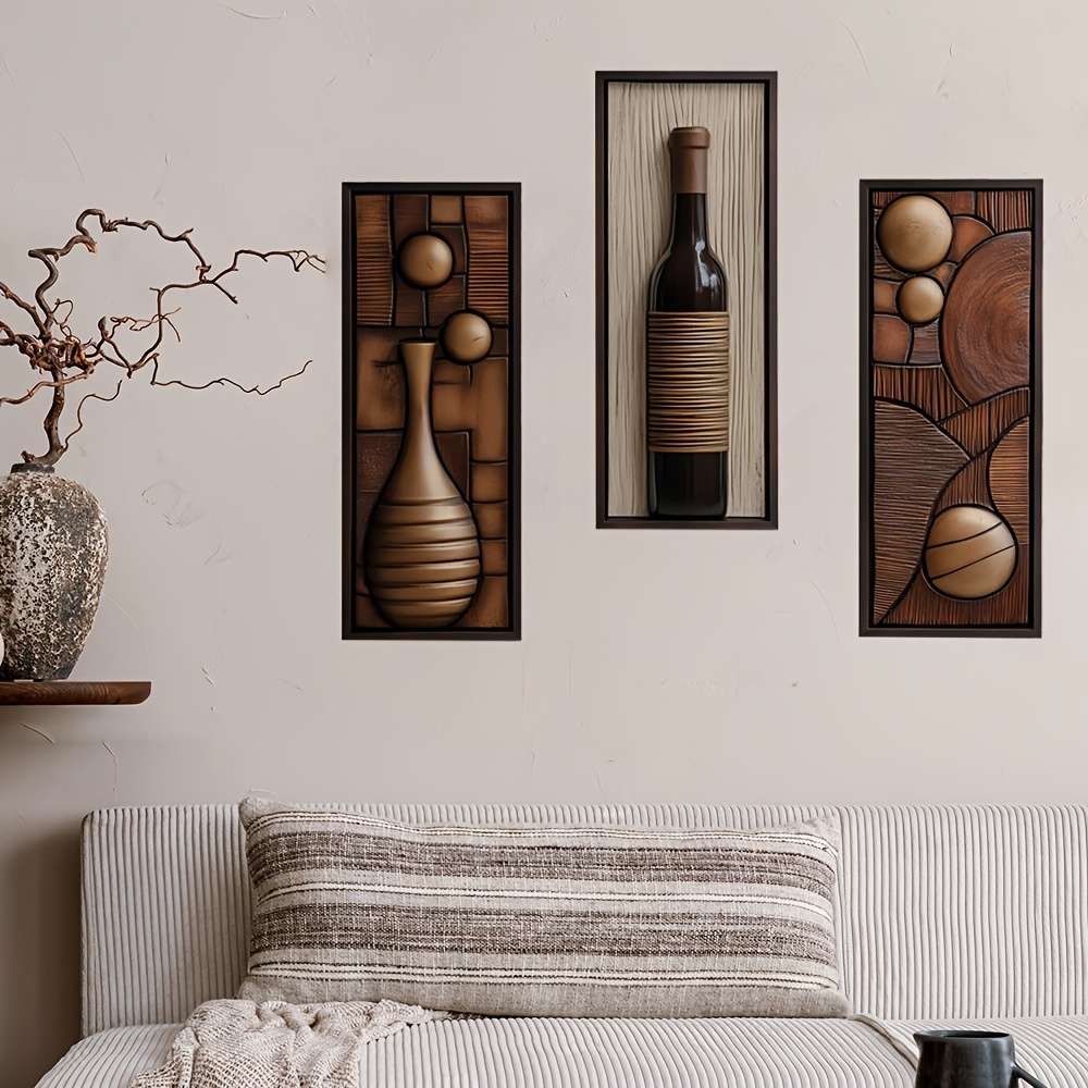 3-Piece Creative Wood Wall Decor