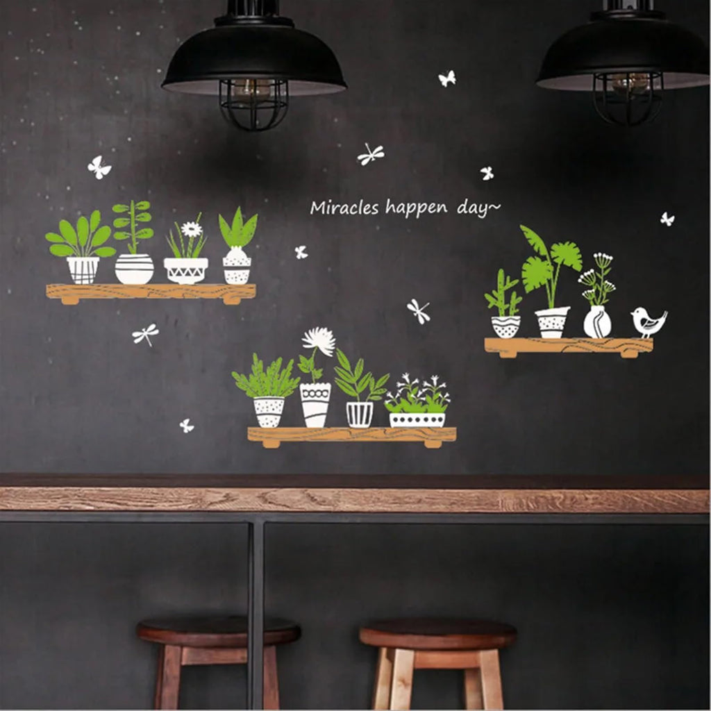 Potted Plant Wall Decor