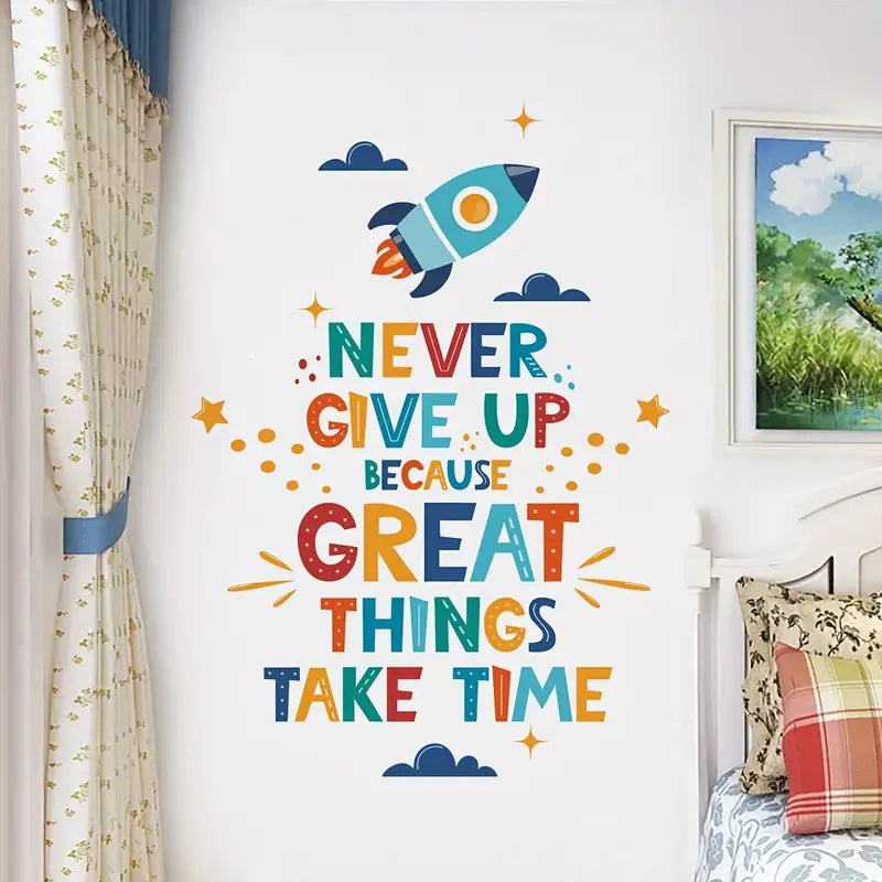 Never Give Up Wall Decal