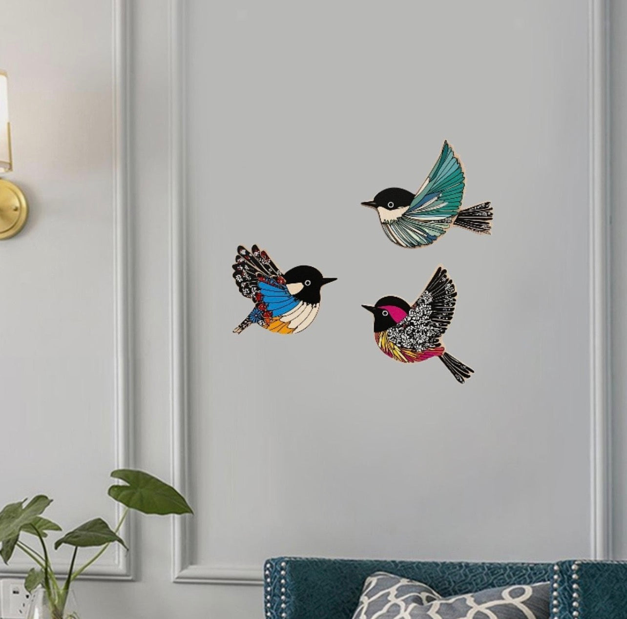 Colorful Birds Wall Art