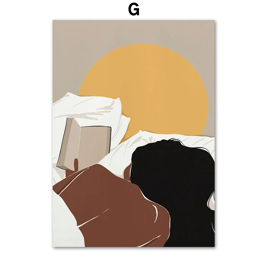 Book Lover Girl Reading Wall Art