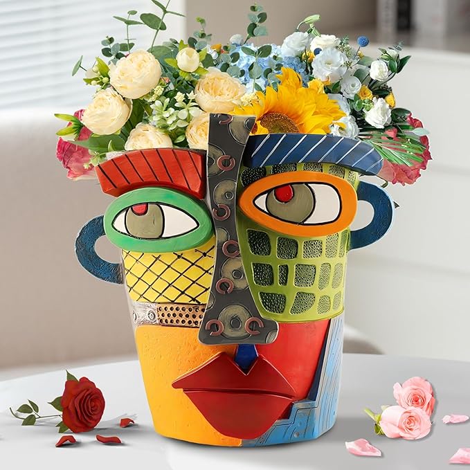 Picasso-Inspired Abstract Face Planter.