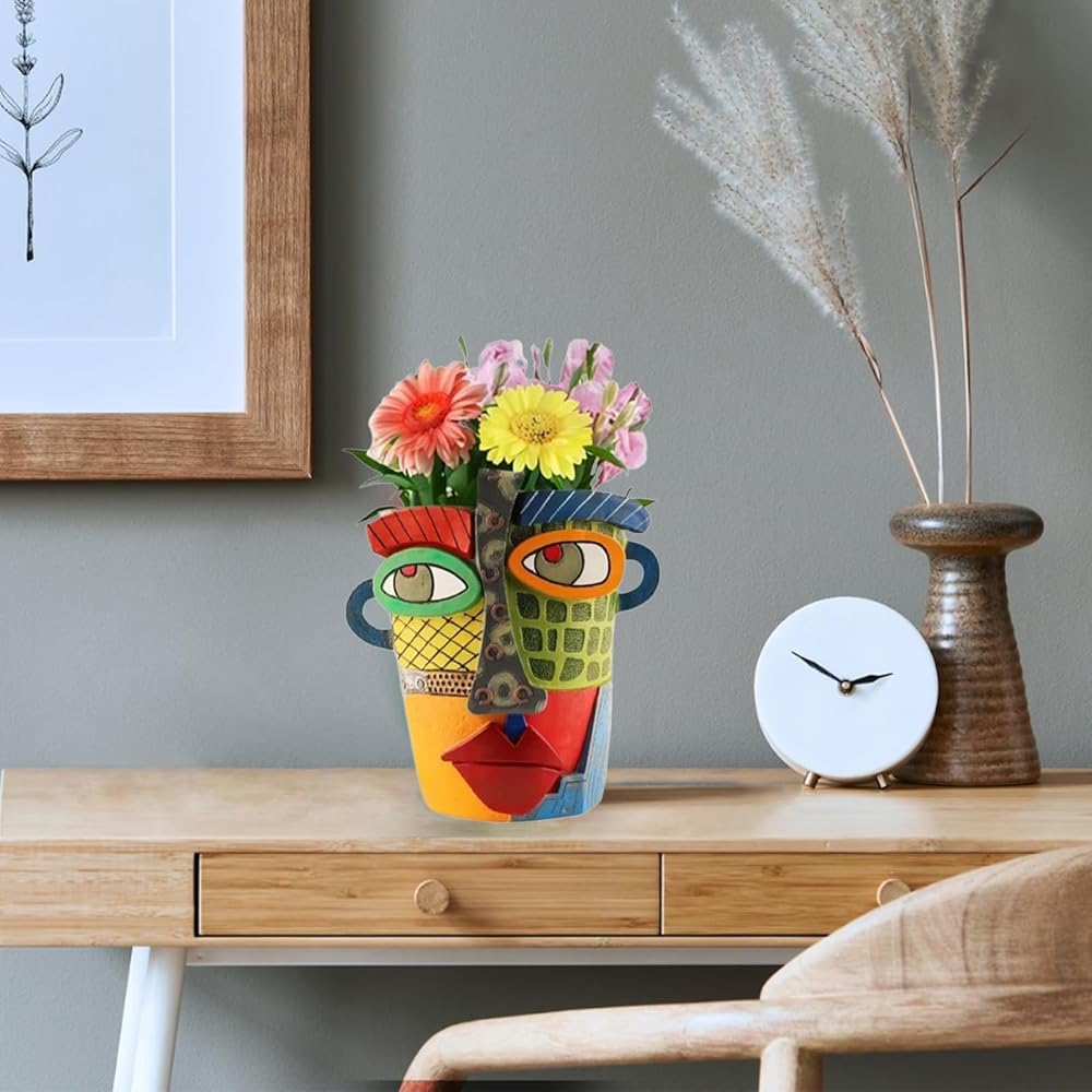 Picasso-Inspired Abstract Face Planter.