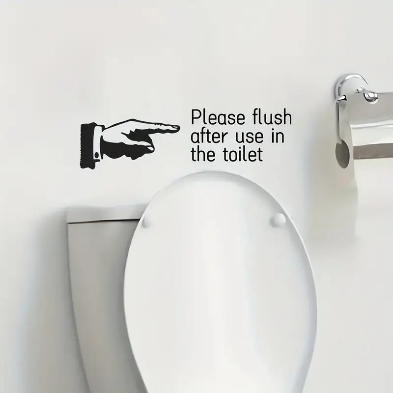 "Please Flush” Toilet Lid Decor