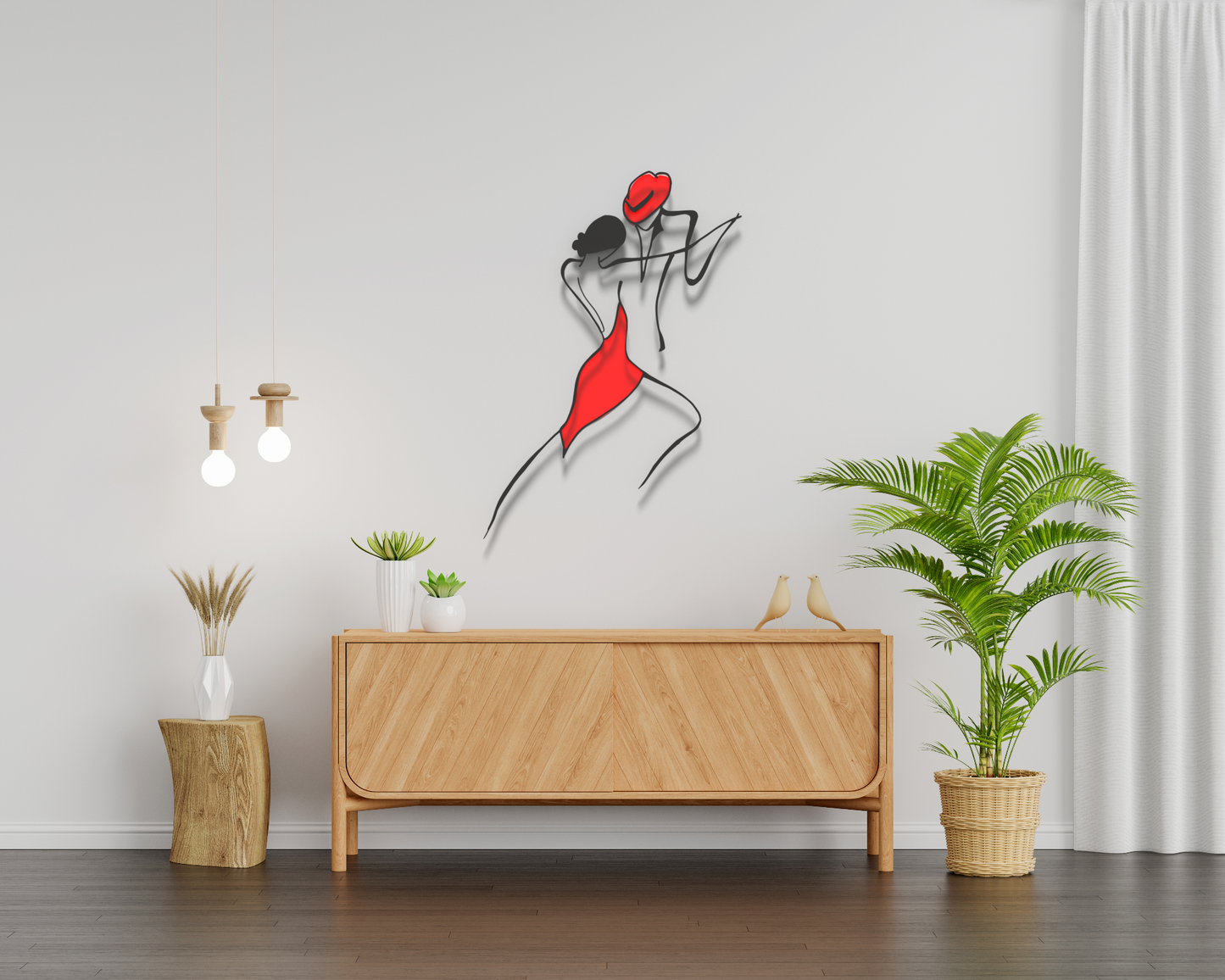 Dancing Couple Metal Wall Frame